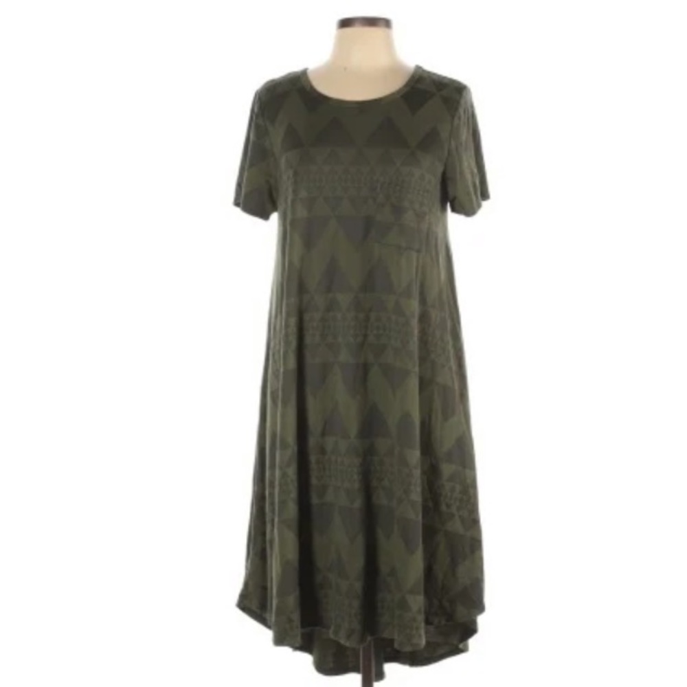 Lularoe casual green pattern dress! Large